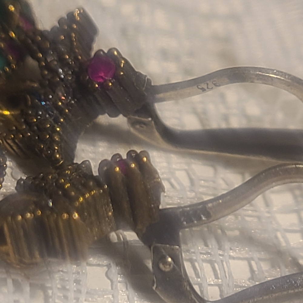 Natural Emerald And Ruby Earrings - image 2